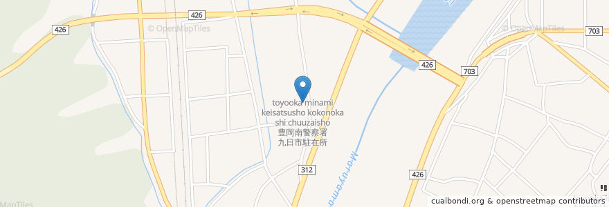 Mapa de ubicacion de 豊岡八条簡易郵便局 en Japón, Prefectura De Hyōgo, 豊岡市.