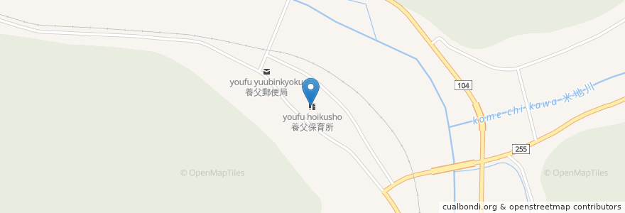 Mapa de ubicacion de 養父保育所 en اليابان, 兵庫県, 養父市.