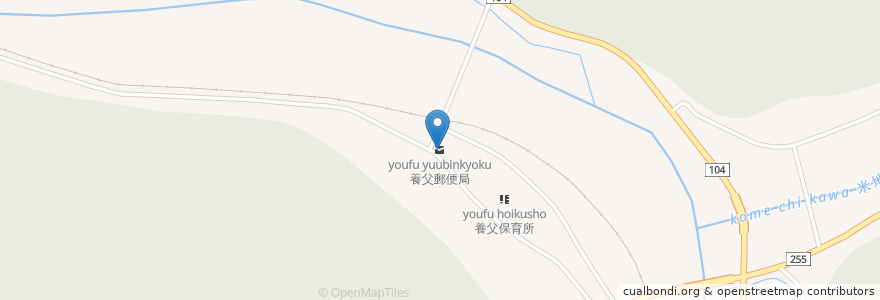 Mapa de ubicacion de 養父郵便局 en 日本, 兵庫県, 養父市.