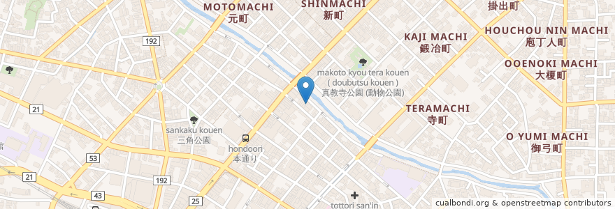 Mapa de ubicacion de 鳥取警察署若桜橋交番 en Japan, Präfektur Tottori, 鳥取市.