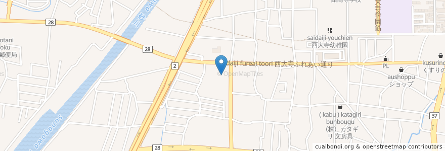 Mapa de ubicacion de 林病院 en Япония, Окаяма, 岡山市, 東区.