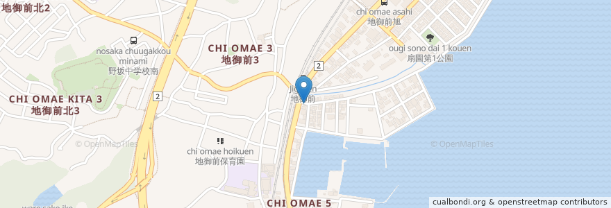 Mapa de ubicacion de 廿日市警察署地御前交番 en 日本, 広島県, 廿日市市.