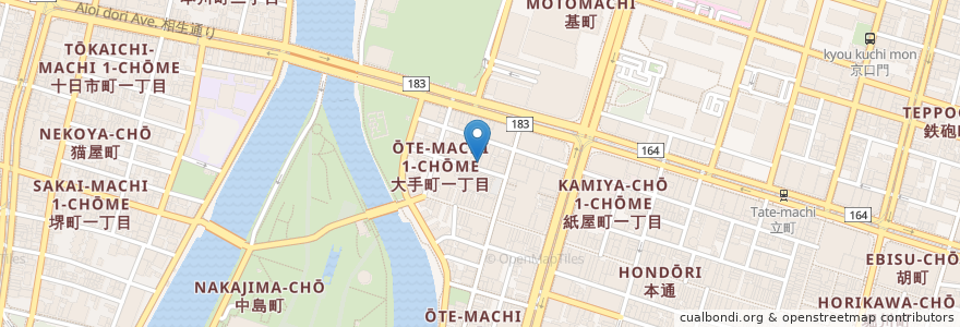 Mapa de ubicacion de 愛人会河村病院 en Japan, 広島県, Hiroshima, 中区.
