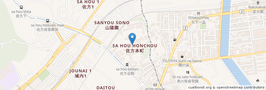 Mapa de ubicacion de 私立山陽女学園高等部 en Япония, Хиросима, Хацукаити.