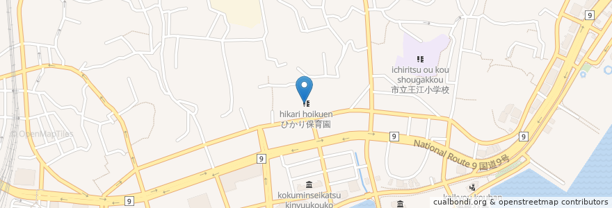 Mapa de ubicacion de ひかり保育園 en ژاپن, 山口県, 下関市.