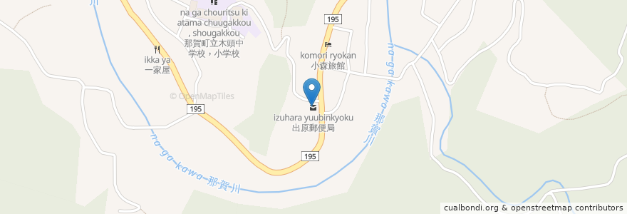 Mapa de ubicacion de 出原郵便局 en ژاپن, 徳島県, 那賀郡, 那賀町.