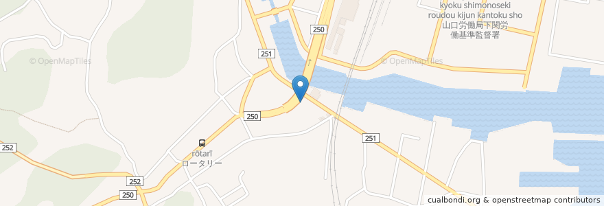 Mapa de ubicacion de 彦島警察署江の浦交番 en Japonya, 山口県, 下関市.