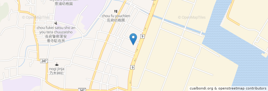 Mapa de ubicacion de 海の星幼稚園 en 日本, 山口县, 下关市.
