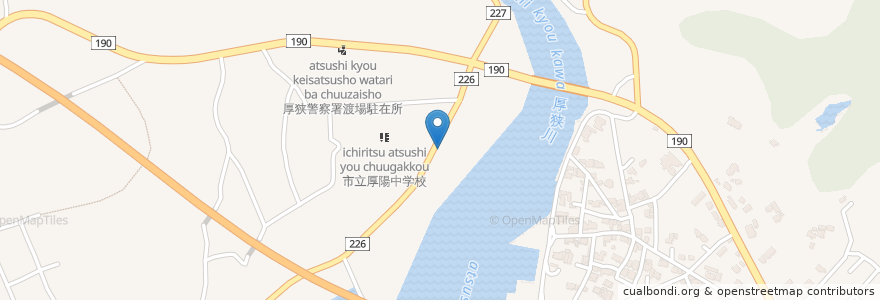 Mapa de ubicacion de 渡場郵便局 en 日本, 山口県, 山陽小野田市.