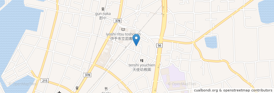 Mapa de ubicacion de あさひ保育所 en 日本, 愛媛県, 伊予市.