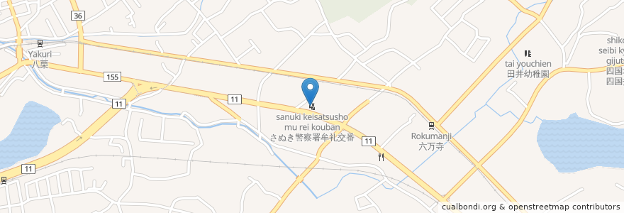 Mapa de ubicacion de さぬき警察署牟礼交番 en ژاپن, 香川県, 高松市.