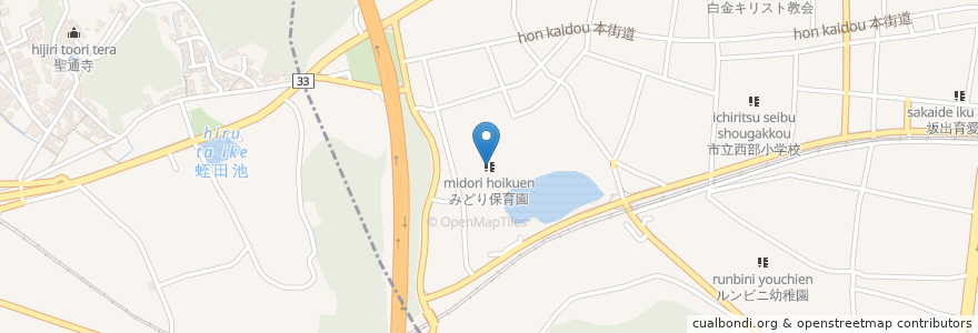 Mapa de ubicacion de みどり保育園 en Japão, 香川県, 坂出市.