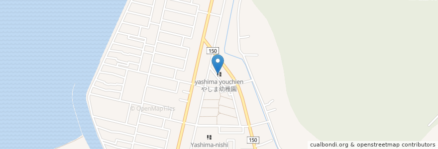 Mapa de ubicacion de やしま幼稚園 en 日本, 香川県, 高松市.