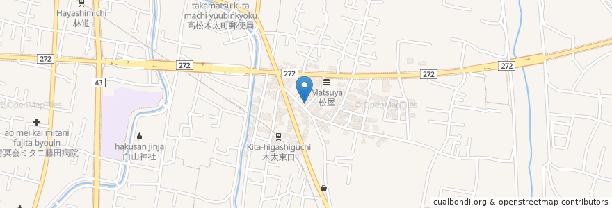 Mapa de ubicacion de 三恵会木太三宅病院 en Japan, 香川県, 高松市.