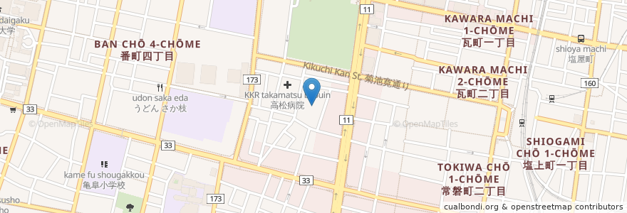 Mapa de ubicacion de 香川農政事務所 en Japonya, 香川県, 高松市.