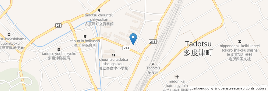 Mapa de ubicacion de 丸亀警察署多度津交番 en Jepun, 香川県, 仲多度郡, 多度津町.