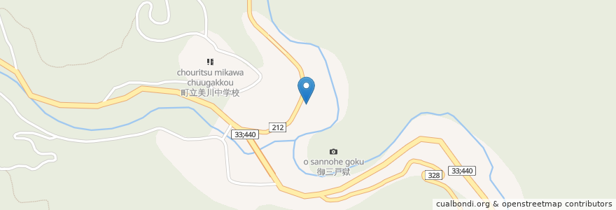 Mapa de ubicacion de 久万高原町消防署美川支署 en Japan, Präfektur Ehime, 上浮穴郡, 久万高原町.