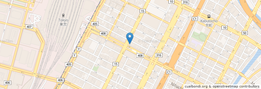 Mapa de ubicacion de サンマルクカフェ en 日本, 东京都/東京都, 中央区.