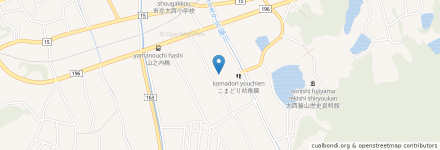Mapa de ubicacion de 今治市立大西図書館 en 일본, 에히메현, 이마바리시.