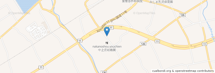 Mapa de ubicacion de 伊予三島中之庄郵便局 en Japón, Prefectura De Ehime, 四国中央市.