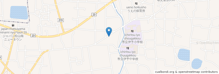 Mapa de ubicacion de 伊予警察署上野駐在所 en Jepun, 愛媛県, 伊予市.