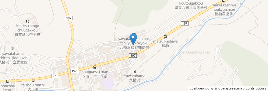 Mapa de ubicacion de 八幡浜地区施設事務組合消防本部 en 일본, 에히메현, 八幡浜市.
