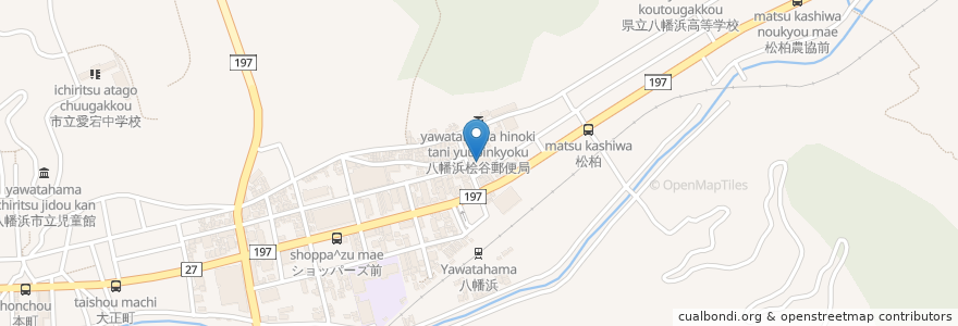 Mapa de ubicacion de 八幡浜地区施設事務組合消防署 en Japon, Préfecture D'Ehime, 八幡浜市.