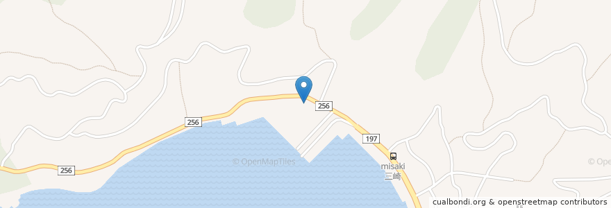 Mapa de ubicacion de 八幡浜警察署三崎駐在所 en Japão, 愛媛県, 西宇和郡, 伊方町.