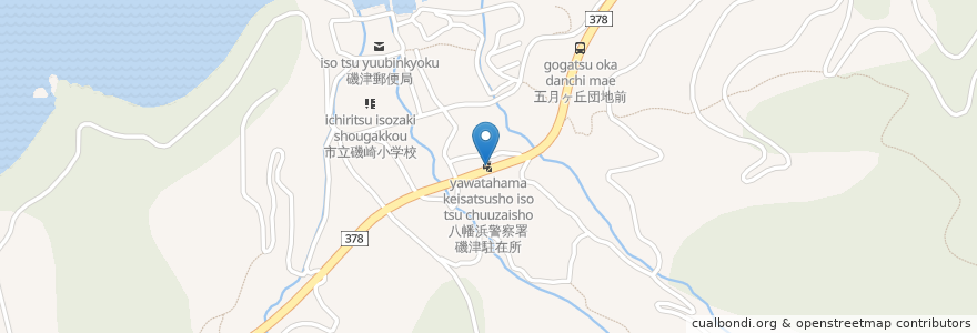 Mapa de ubicacion de 八幡浜警察署磯津駐在所 en Япония, Эхимэ, 八幡浜市.