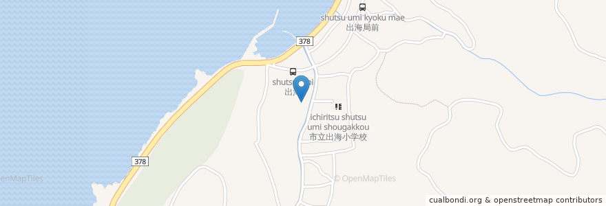Mapa de ubicacion de 出海保育所 en Japan, Ehime Prefecture, Ozu.