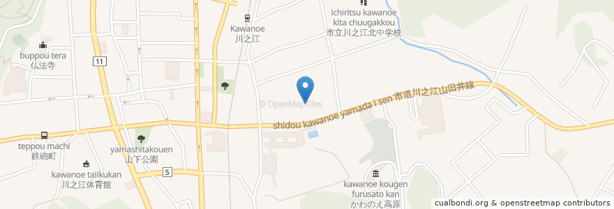 Mapa de ubicacion de 北乳児保育所 en ژاپن, 愛媛県, 四国中央市.