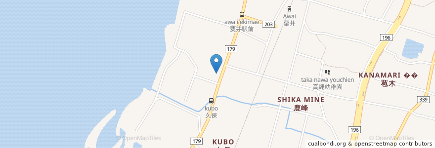 Mapa de ubicacion de 北条粟井簡易郵便局 en 日本, 愛媛県, 松山市.