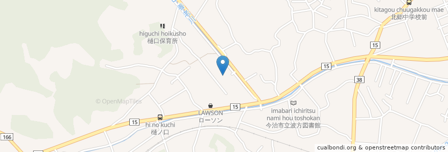 Mapa de ubicacion de 厚仁会波方中央病院 en Japon, Préfecture D'Ehime, Imabari.