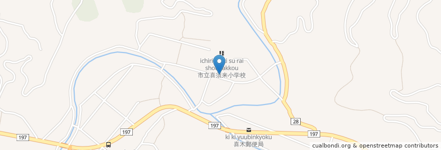 Mapa de ubicacion de 喜須来保育園 en 일본, 에히메현, 八幡浜市.