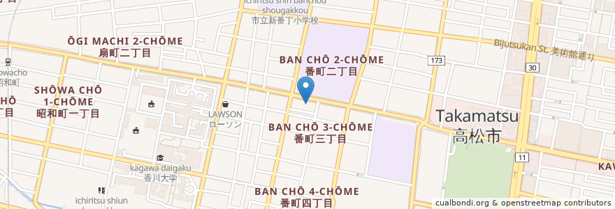 Mapa de ubicacion de 四国地方整備局 en 일본, 가가와현, 高松市.