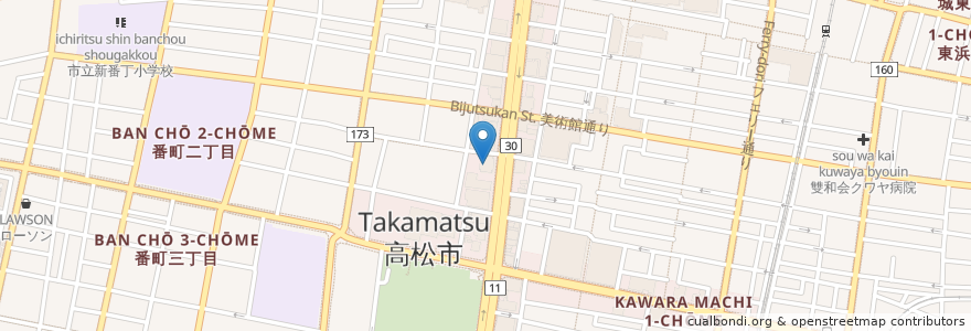 Mapa de ubicacion de 四国地方整備局高松港湾空港技術調査事務所 en ژاپن, 香川県, 高松市.