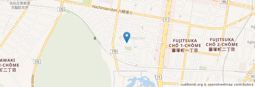 Mapa de ubicacion de 四国管区警察局 en اليابان, كاغاوا, 高松市.