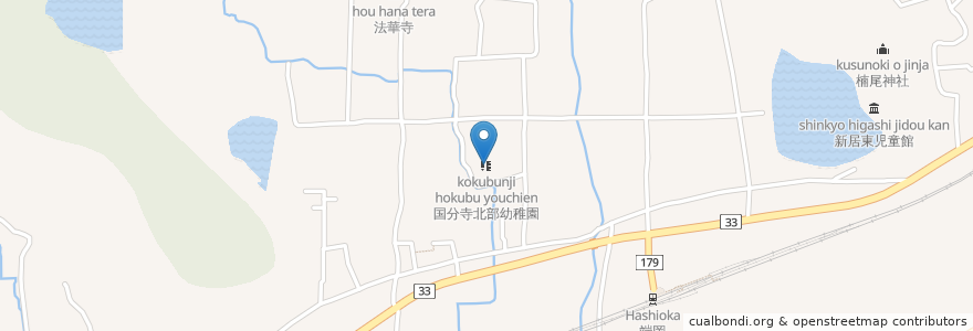 Mapa de ubicacion de 国分寺北部幼稚園 en Japan, 香川県, 高松市.