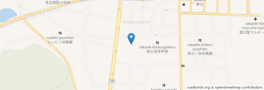 Mapa de ubicacion de 国立香川大学教育学部附属坂出小学校 en ژاپن, 香川県, 坂出市.