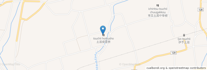 Mapa de ubicacion de 土居保育所 en Япония, Эхимэ, 四国中央市.