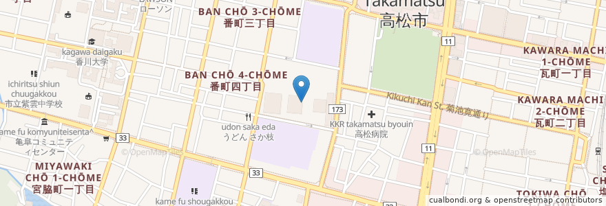 Mapa de ubicacion de 地方公務員災害補償基金香川県支部 en ژاپن, 香川県, 高松市.