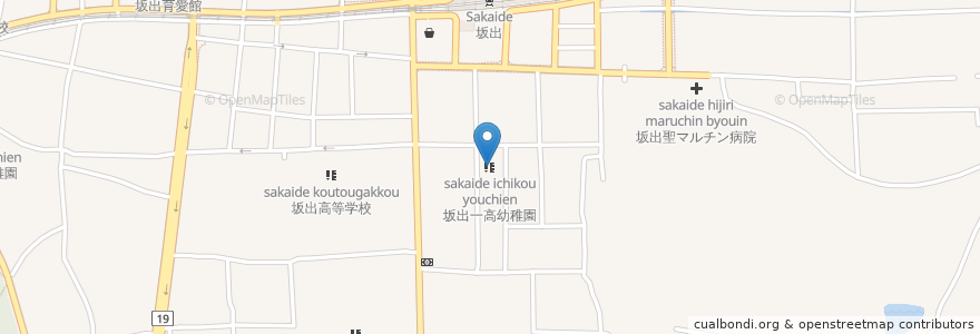 Mapa de ubicacion de 坂出一高幼稚園 en ژاپن, 香川県, 坂出市.