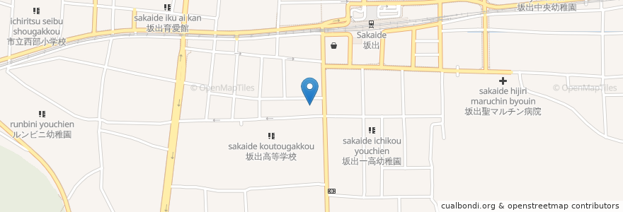 Mapa de ubicacion de 坂出公共職業安定所 en Japón, Prefectura De Kagawa, 坂出市.