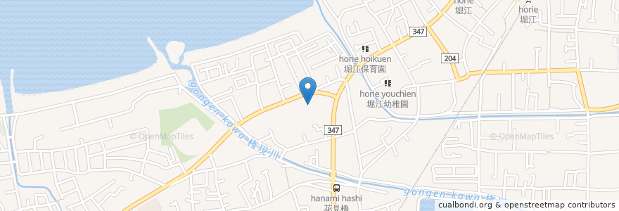 Mapa de ubicacion de 堀江郵便局 en ژاپن, 愛媛県, 松山市.