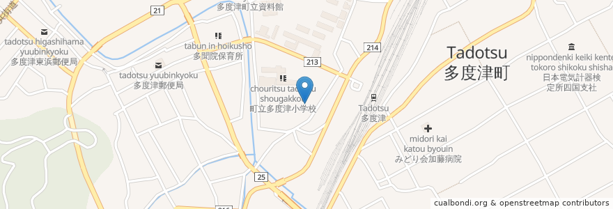 Mapa de ubicacion de 多度津幼稚園 en Giappone, Prefettura Di Kagawa, 仲多度郡, 多度津町.