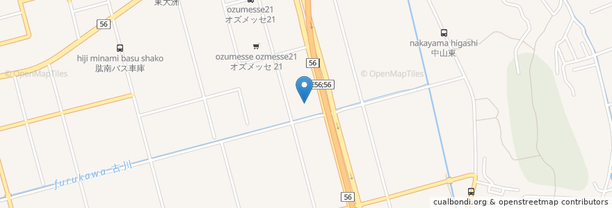 Mapa de ubicacion de 大洲警察署 en Japonya, 愛媛県, 大洲市.
