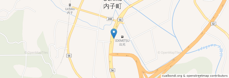 Mapa de ubicacion de 大洲警察署内子交番 en 日本, 愛媛県, 喜多郡, 内子町.