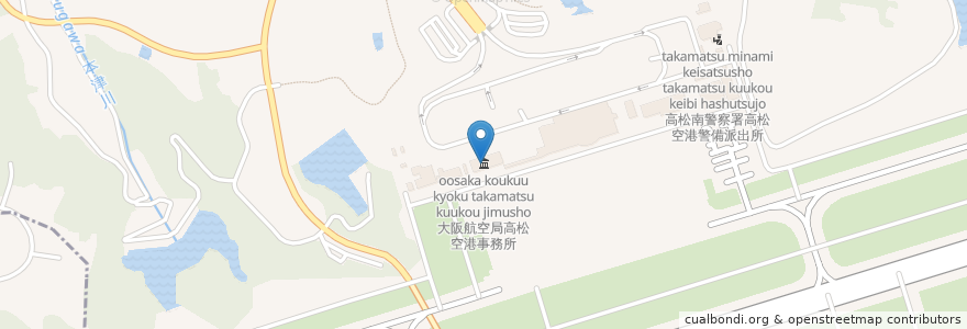 Mapa de ubicacion de 大阪航空局高松空港事務所 en 일본, 가가와현, 高松市.