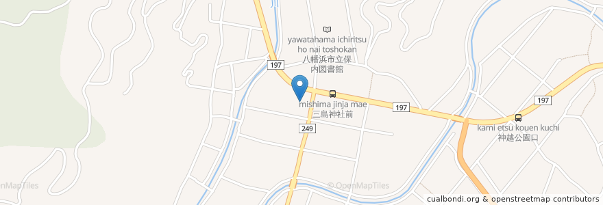 Mapa de ubicacion de 宮内簡易郵便局 en Japon, Préfecture D'Ehime, 八幡浜市.