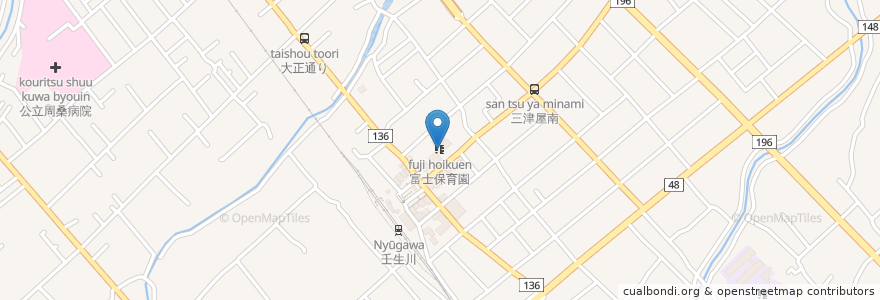 Mapa de ubicacion de 富士保育園 en Japon, Préfecture D'Ehime, 西条市.